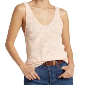 NWOT Madewell Roanne Peach Knit Tank Top